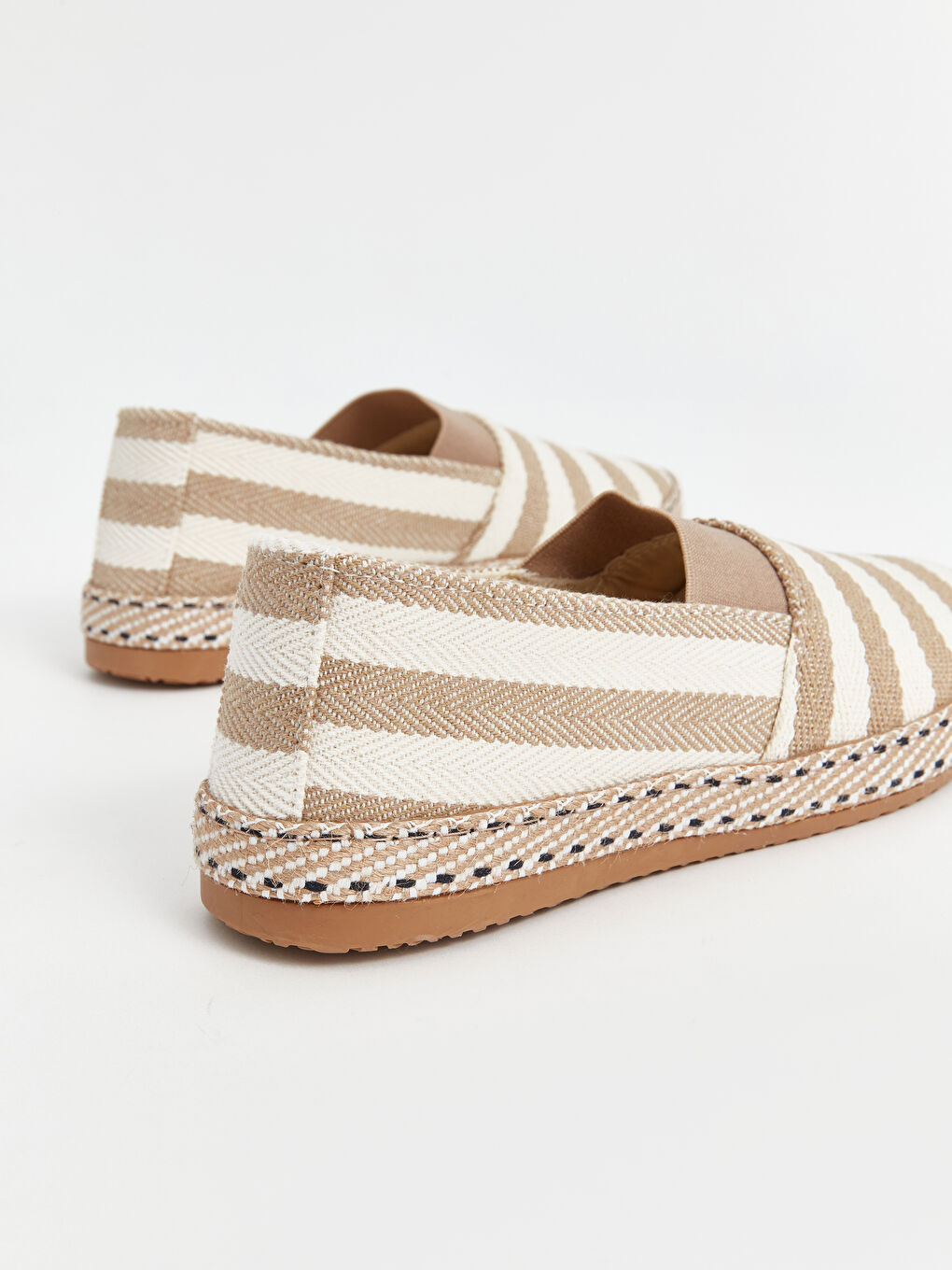 LCW STEPS Bej Çizgi Desenli Erkek Espadril Ayakkabı - 3