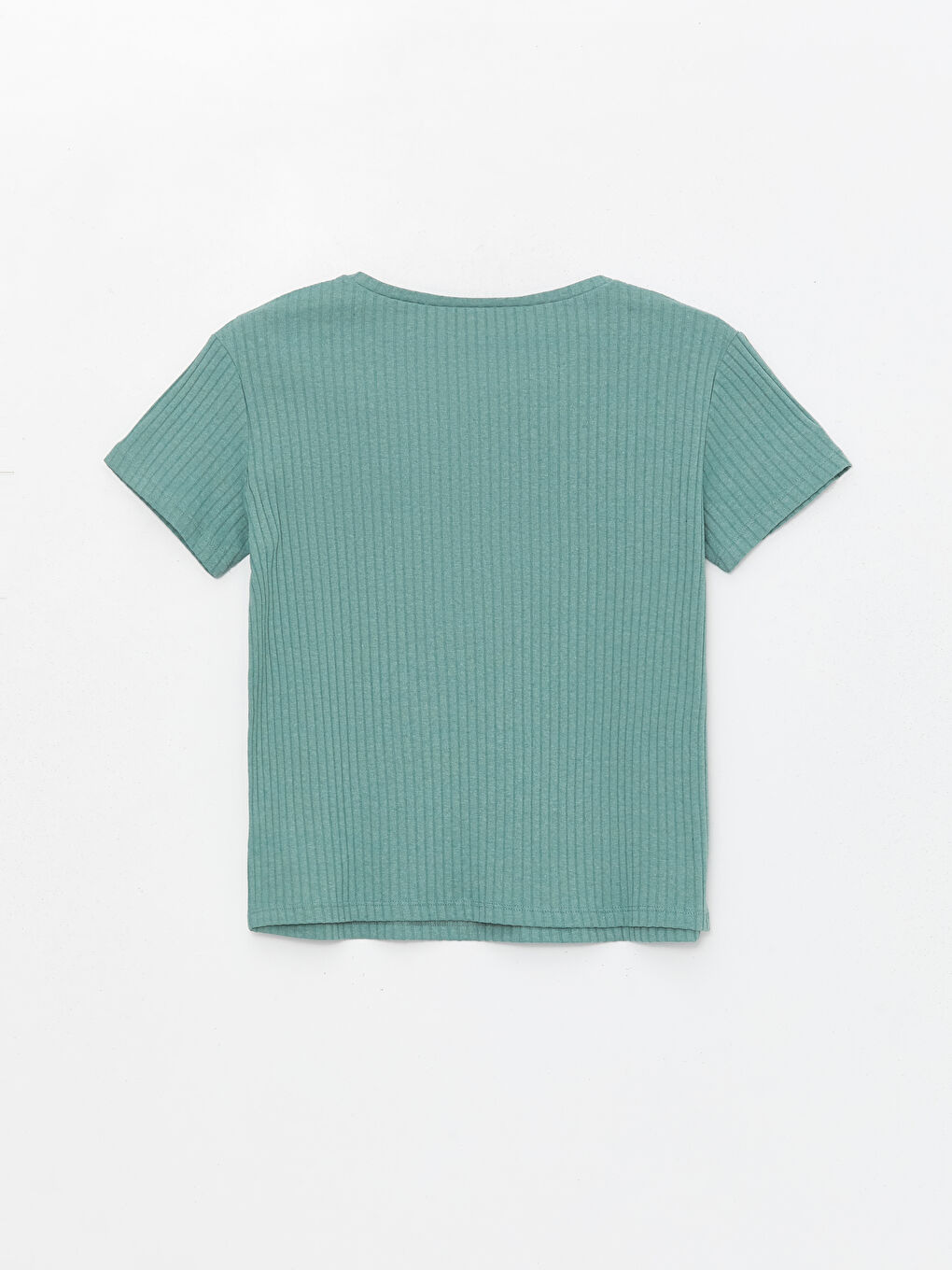 Yeşil Bisiklet Yaka Kadın Pijama Üstü-1