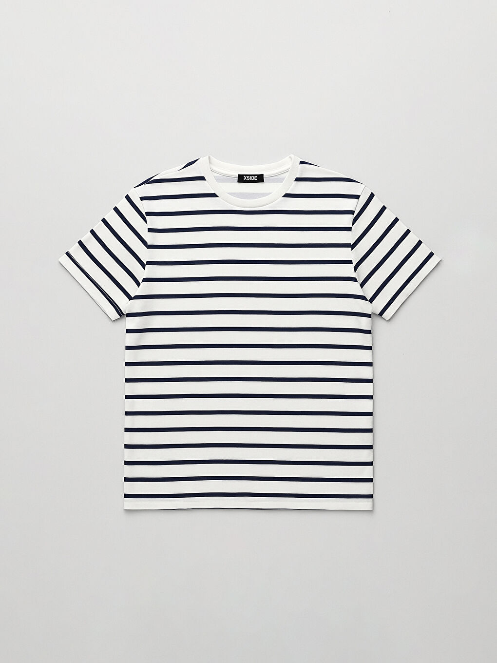 XSIDE Crew Neck Striped Jersey Men's T-Shirt -S4EM12Z8-LGS
