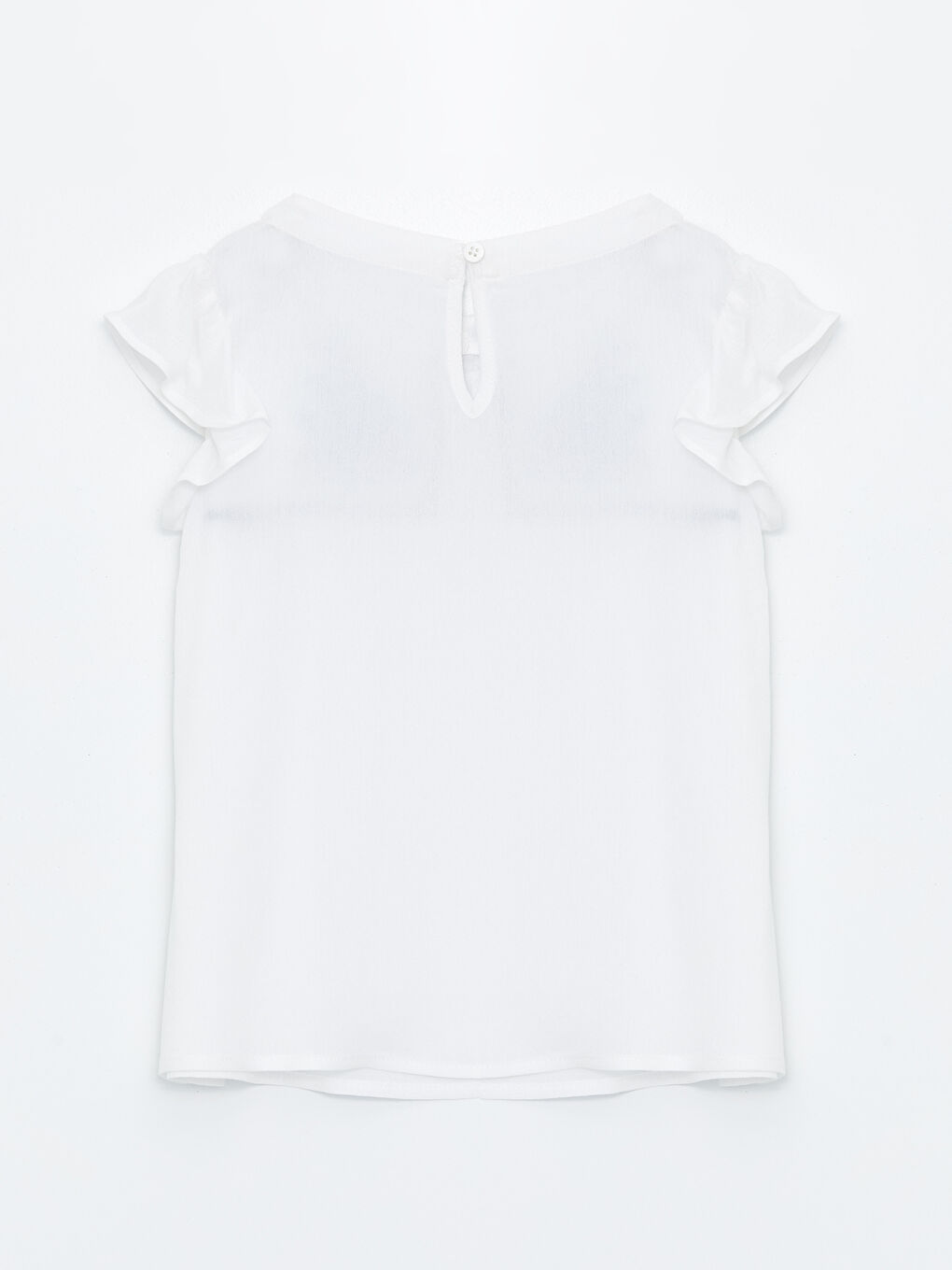 Blouse pour Filles à Manches Courtes Brodée à Col Rond-1