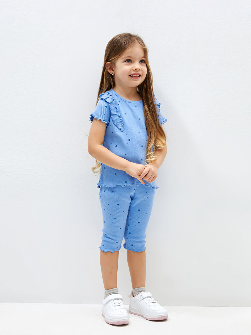 Elastic Waist Patterned Baby Girl Tights -S4EM56Z1-LS3