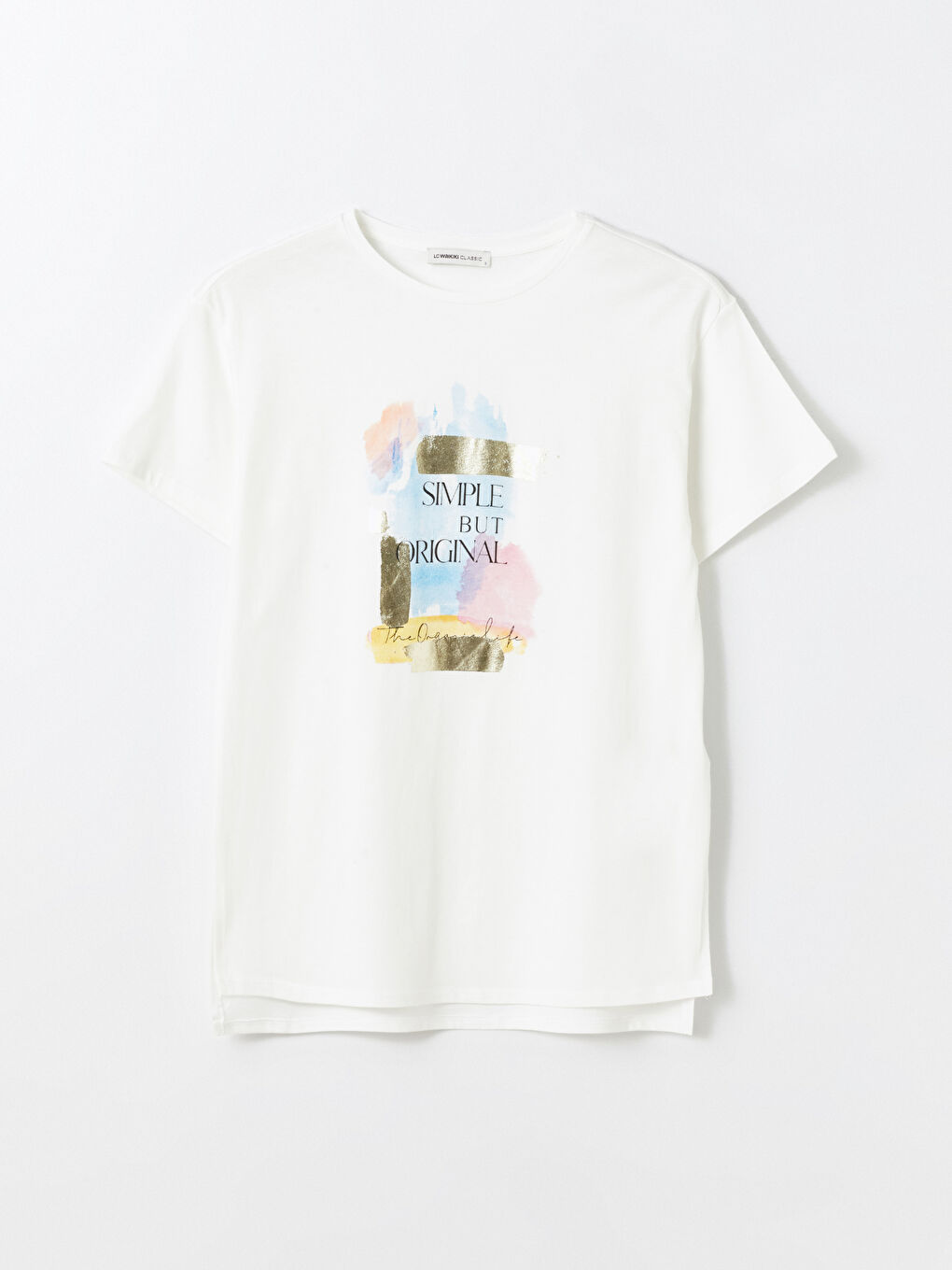 Crew Neck Printed Short Sleeve Women's T-Shirt -S4EM85Z8-FEW