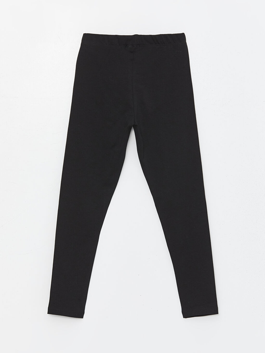 Siyah Beli Lastikli Baskılı Kız Çocuk Tayt-1