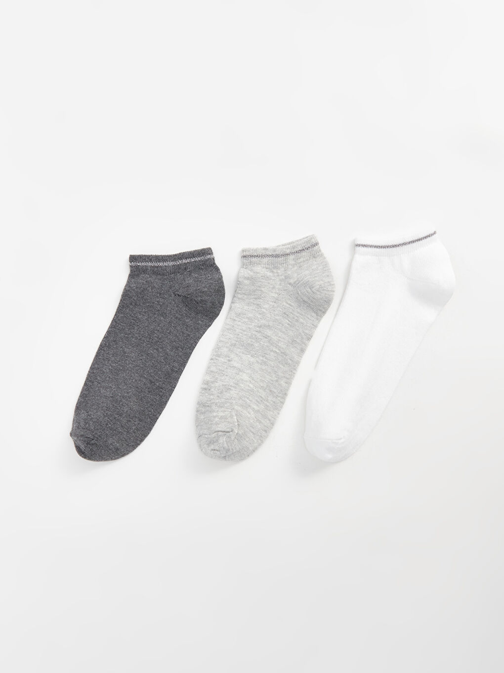 Women's Plain Trainer Socks 3-pack -S4EN31Z8-LAM