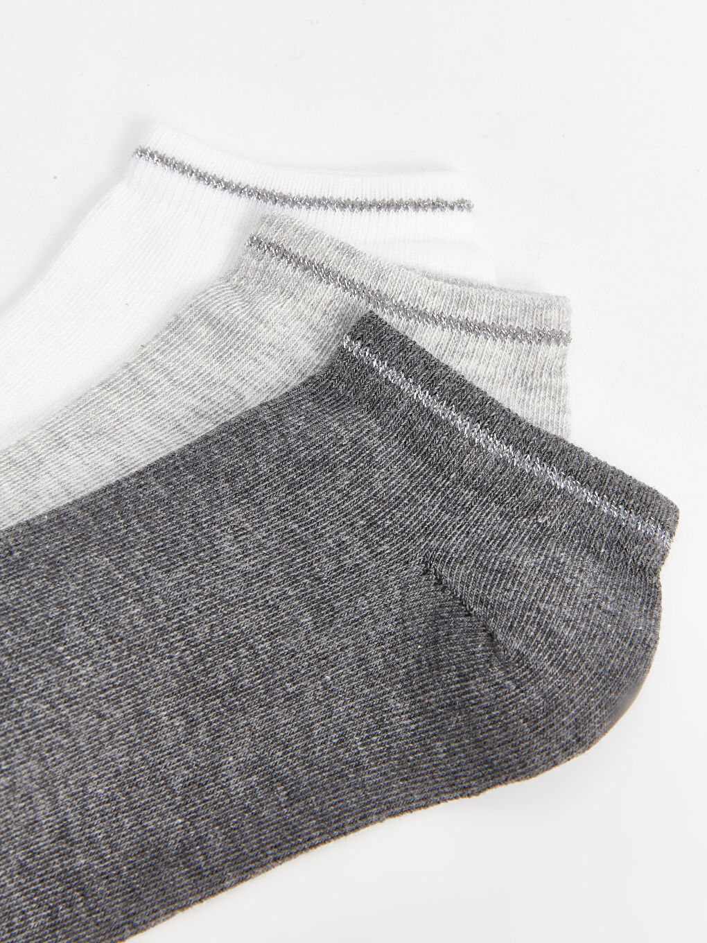 Women's Plain Trainer Socks 3-pack -S4EN31Z8-LAM