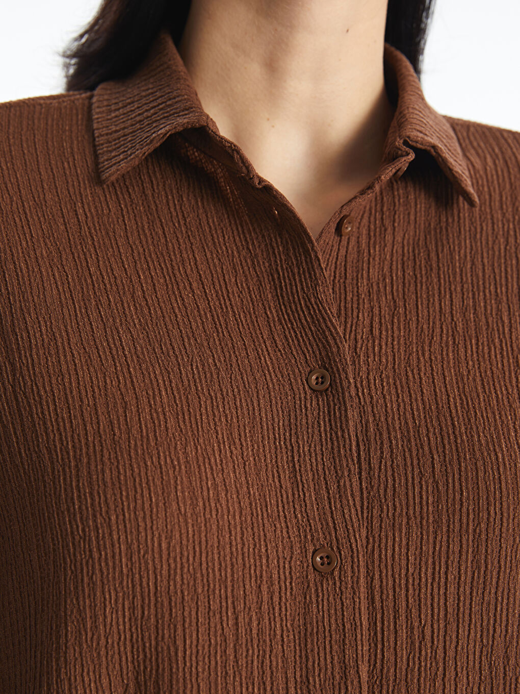 Plain Long Sleeve Oversize Women's Shirt Tunic -S4EN59Z8-R1R