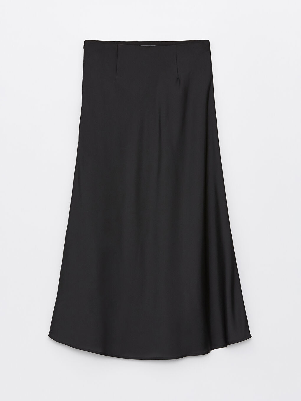 Standard Fit Plain A-Line Satin Women's Skirt -S4EN74Z8-CVL