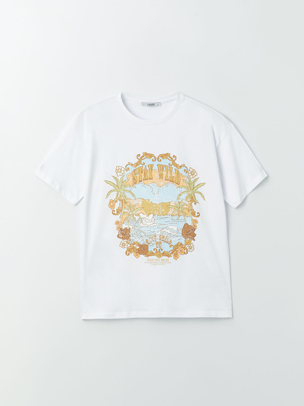 Crew Neck Printed Short Sleeve Women's T-Shirt-5