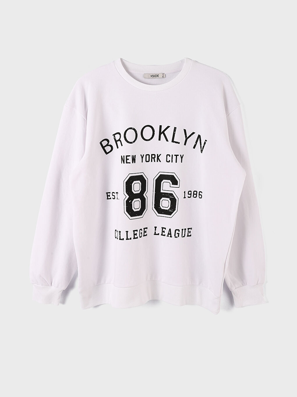 Crew Neck Printed Women's Sweatshirt