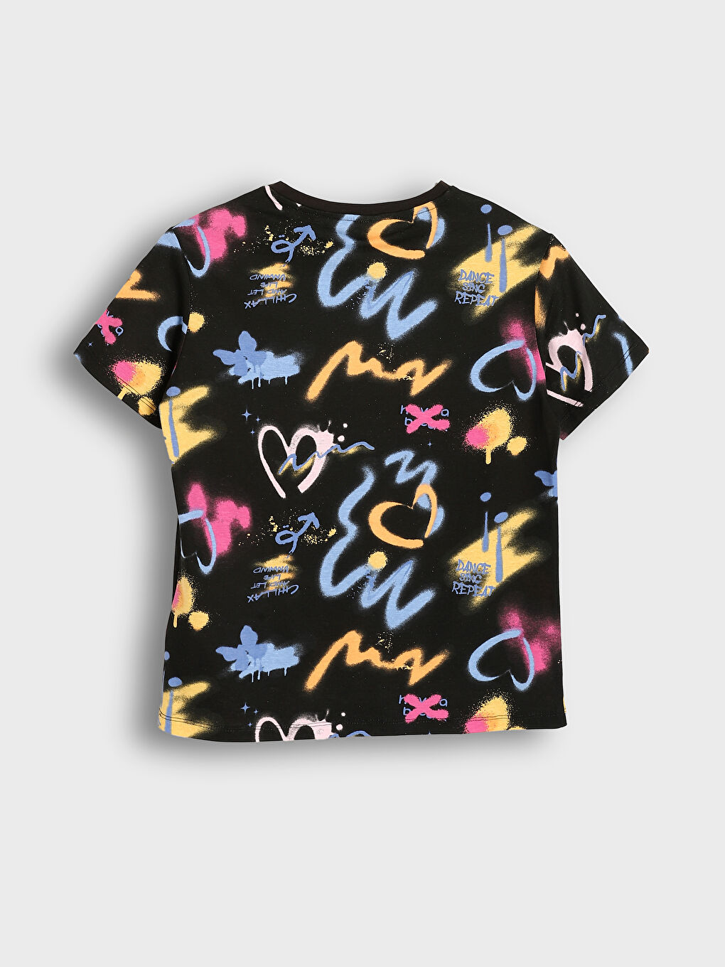 Crew Neck Printed Girls' T-Shirt -S4EN96Z4-LQJ