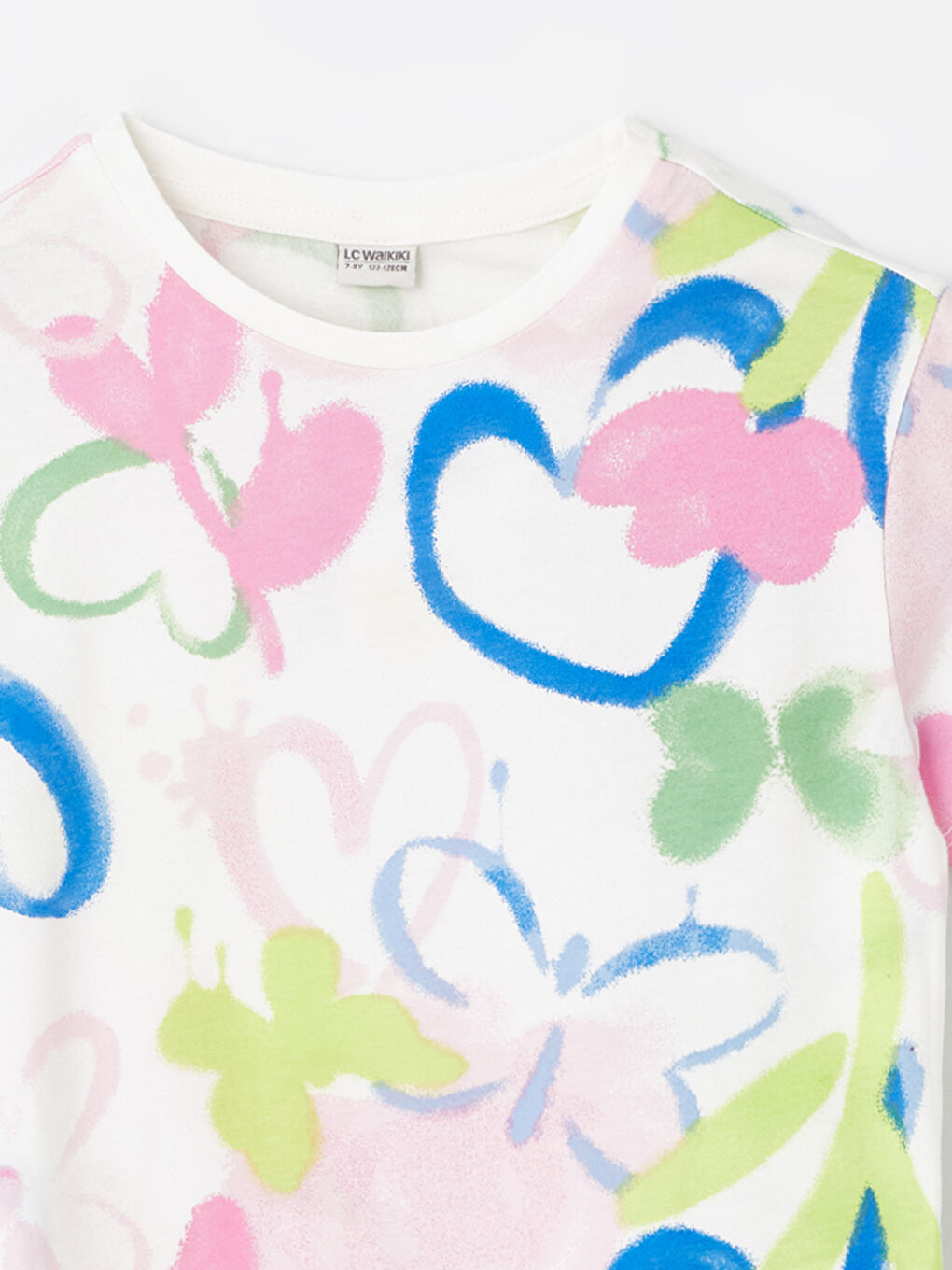 Crew Neck Printed Short Sleeve Girls' T-Shirt -S4EN98Z4-LRA