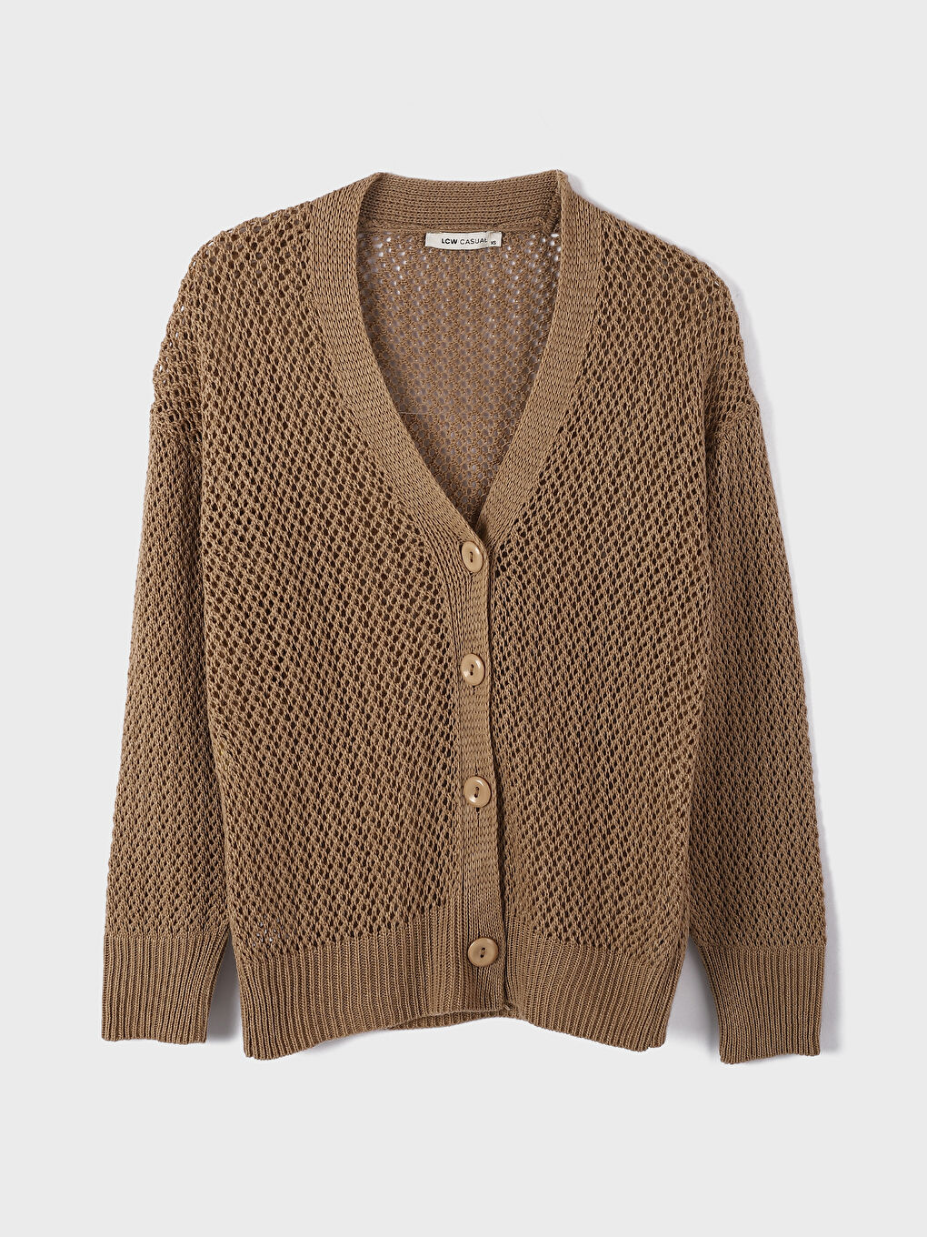 LCW Vision V Neck Women's Knitwear Cardigan -S4EO06Z8-FP3