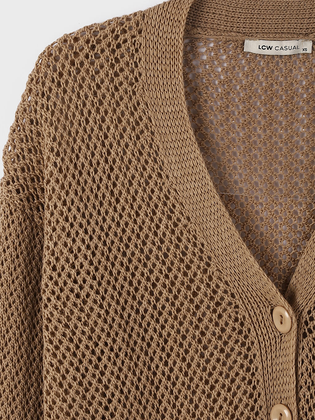 LCW Vision V Neck Women's Knitwear Cardigan -S4EO06Z8-FP3