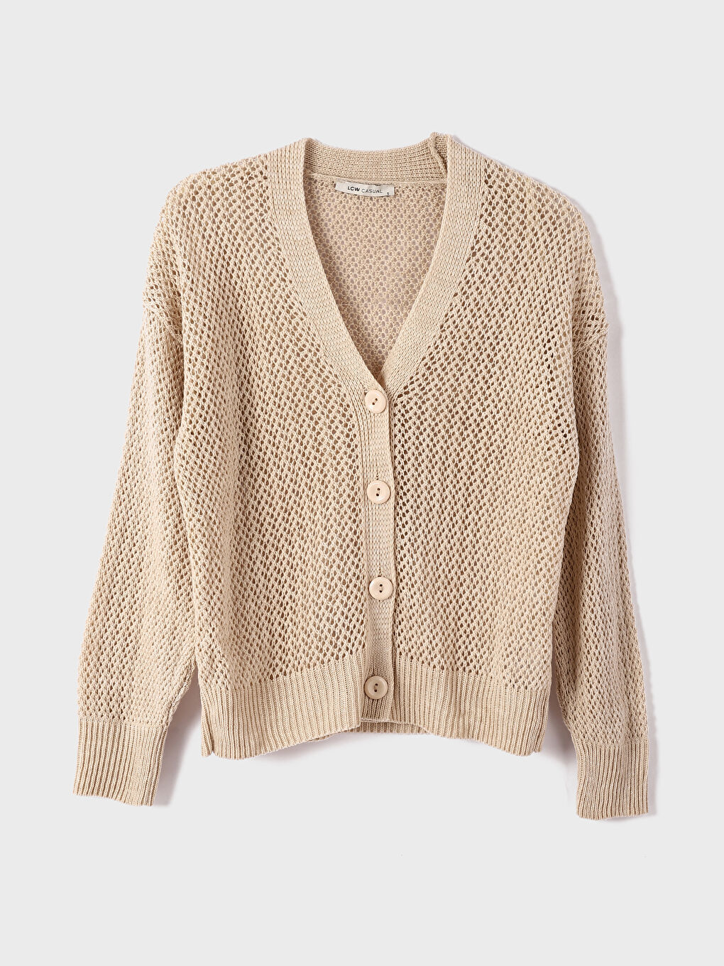 كارديجان تريكو بياقة على شكل حرف V للسيدات