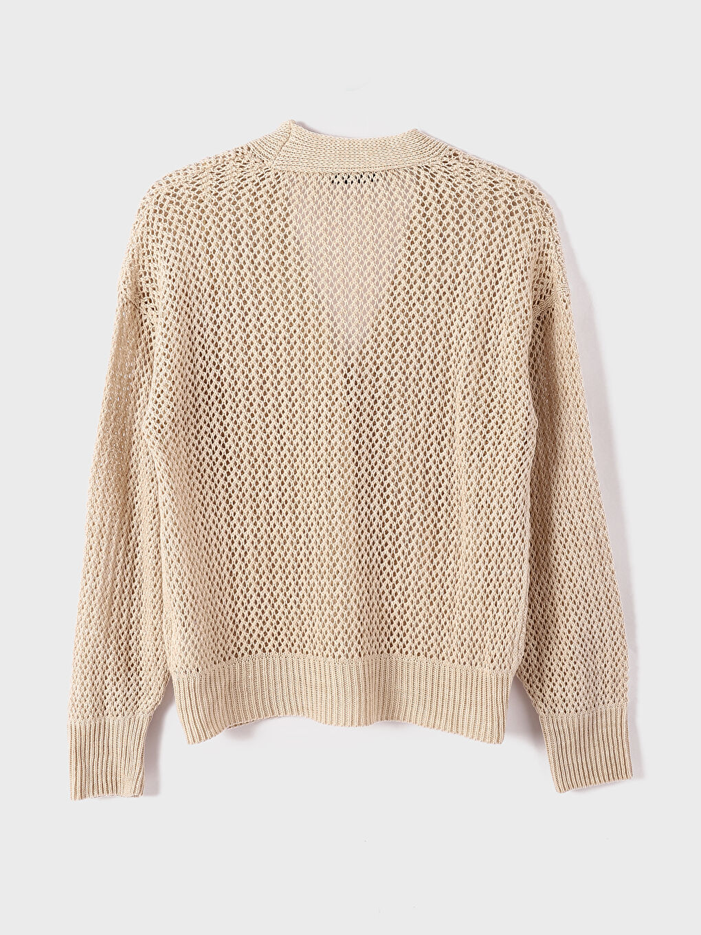 كارديجان تريكو بياقة على شكل حرف V للسيدات-3