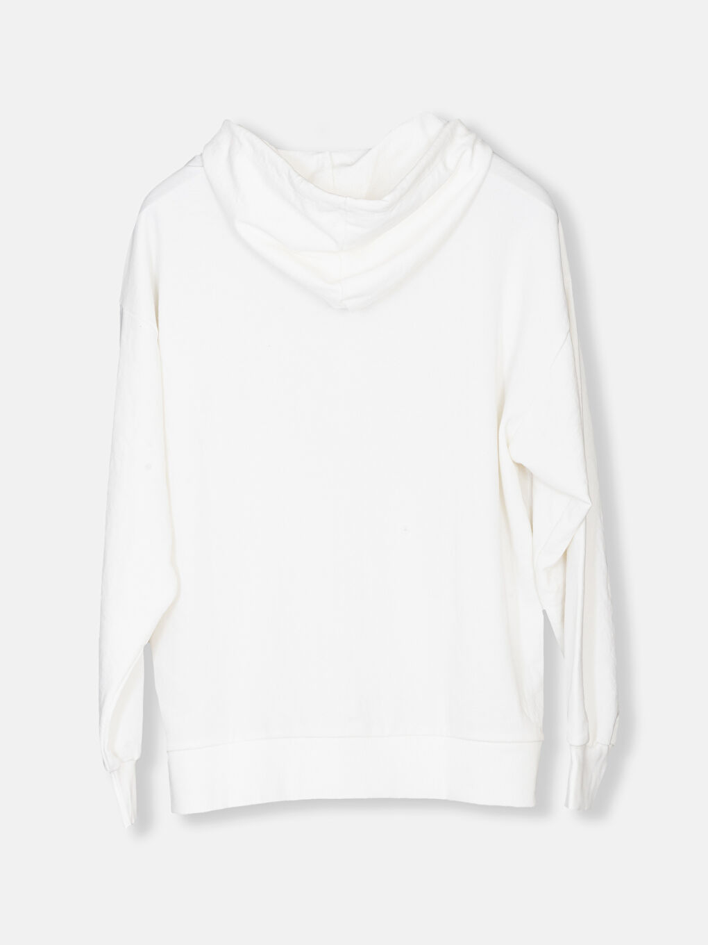 سويت شيرت بسحاب مطبوع أوفراسايز بكابوش للسيدات-1