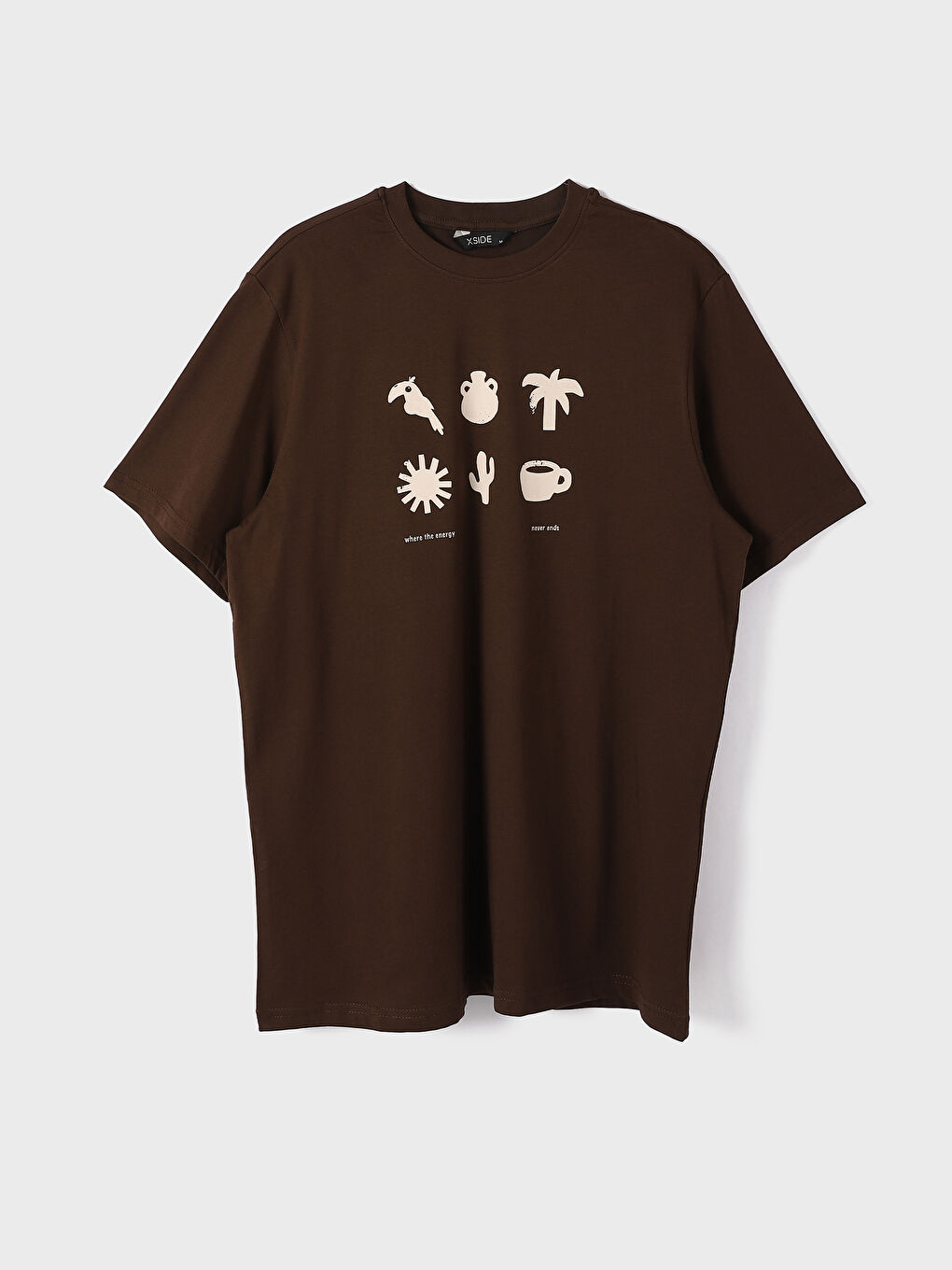 Crew Neck Short Sleeve Printed Combed Cotton Men's T-shirt