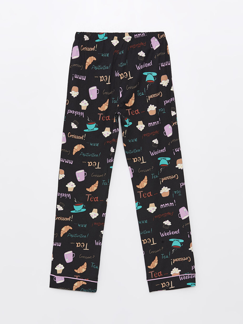 Shirt Collar Printed Short Sleeve Women's Pajamas Set -S4EP01Z8-LQJ