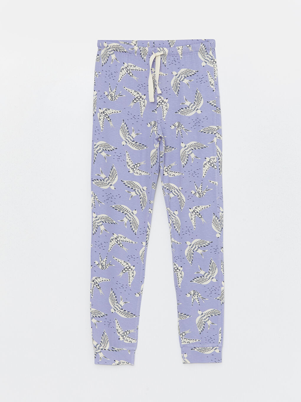 Elastic Waist Patterned Women's Pajama Bottoms -S4EP02Z8-LSB