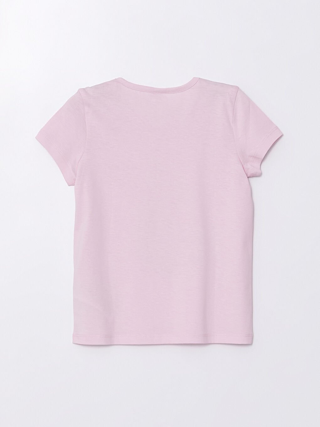 طقم بيجامة للبنات بياقة دائرية كم قصير مطبوع-3