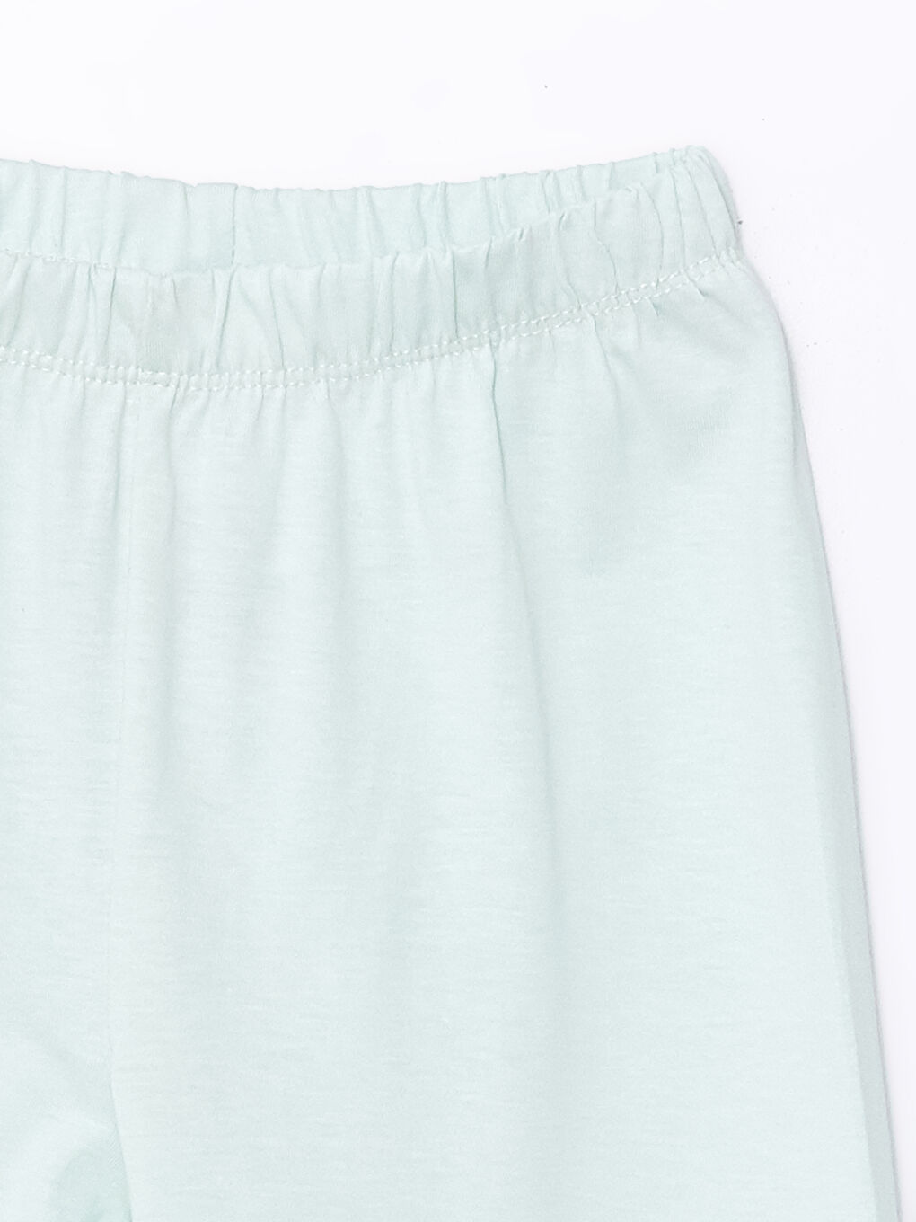 طقم بيجامة للبنات بياقة دائرية كم قصير مطبوع-5