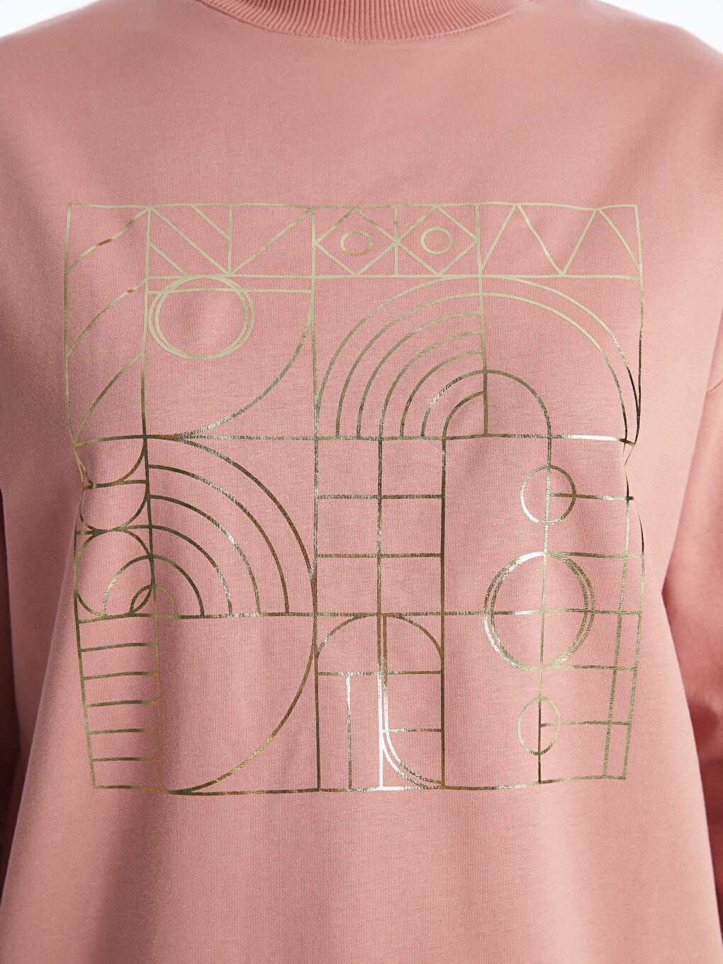 Crew Neck Printed Long Sleeve Women's Sweatshirt Tunic -S4EP78Z8-GUK