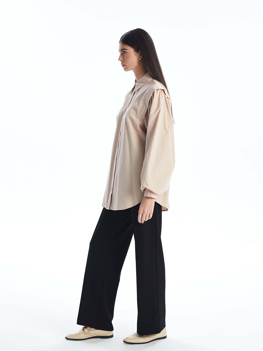 نساء بنطال رياضي بسيط بخصر مطاطي-1