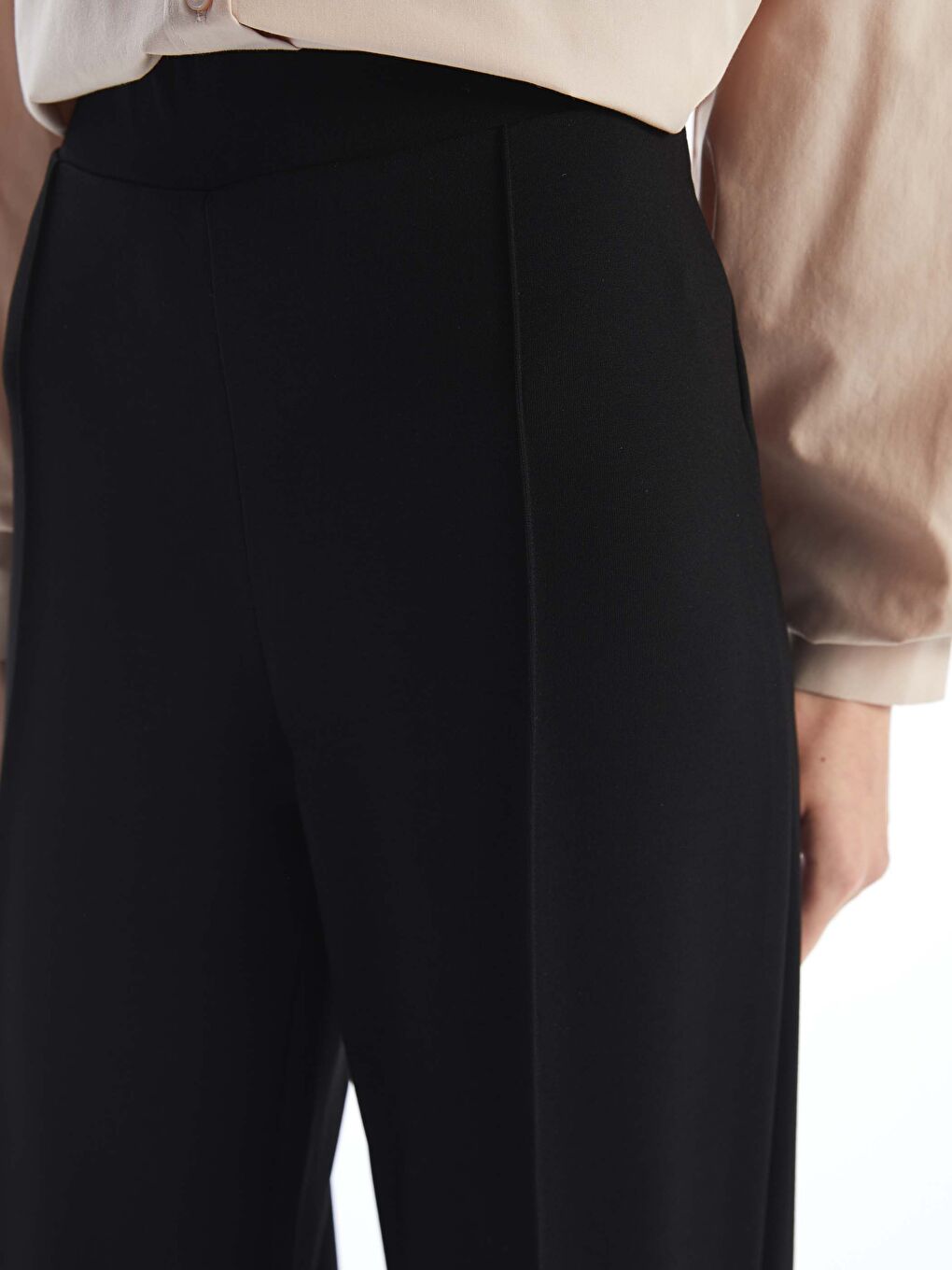 نساء بنطال رياضي بسيط بخصر مطاطي-3