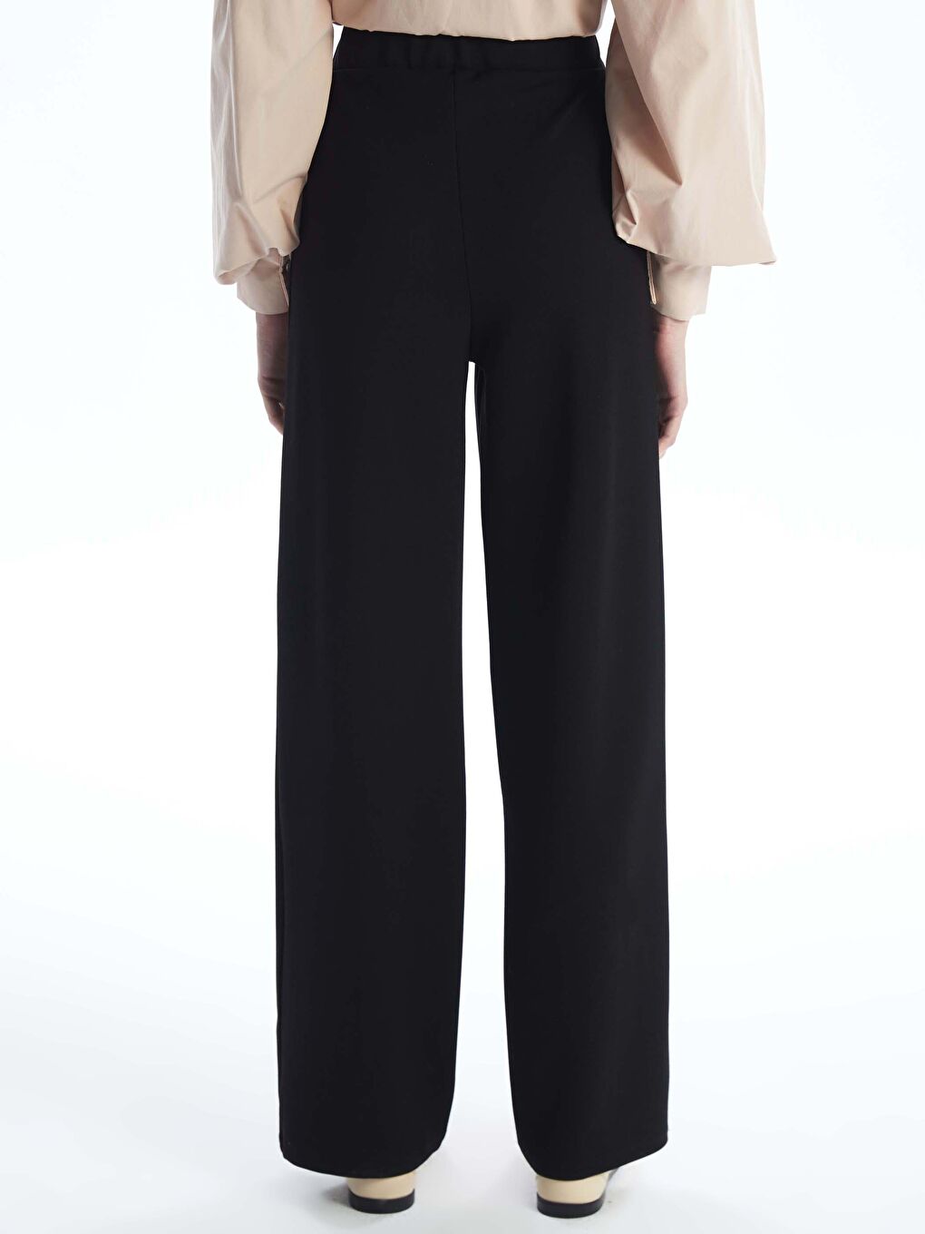 نساء بنطال رياضي بسيط بخصر مطاطي-4