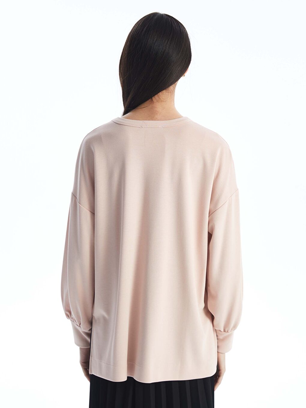 Crew Neck Regular Long Sleeve Oversize Women's Tunic -S4EP82Z8-KTK