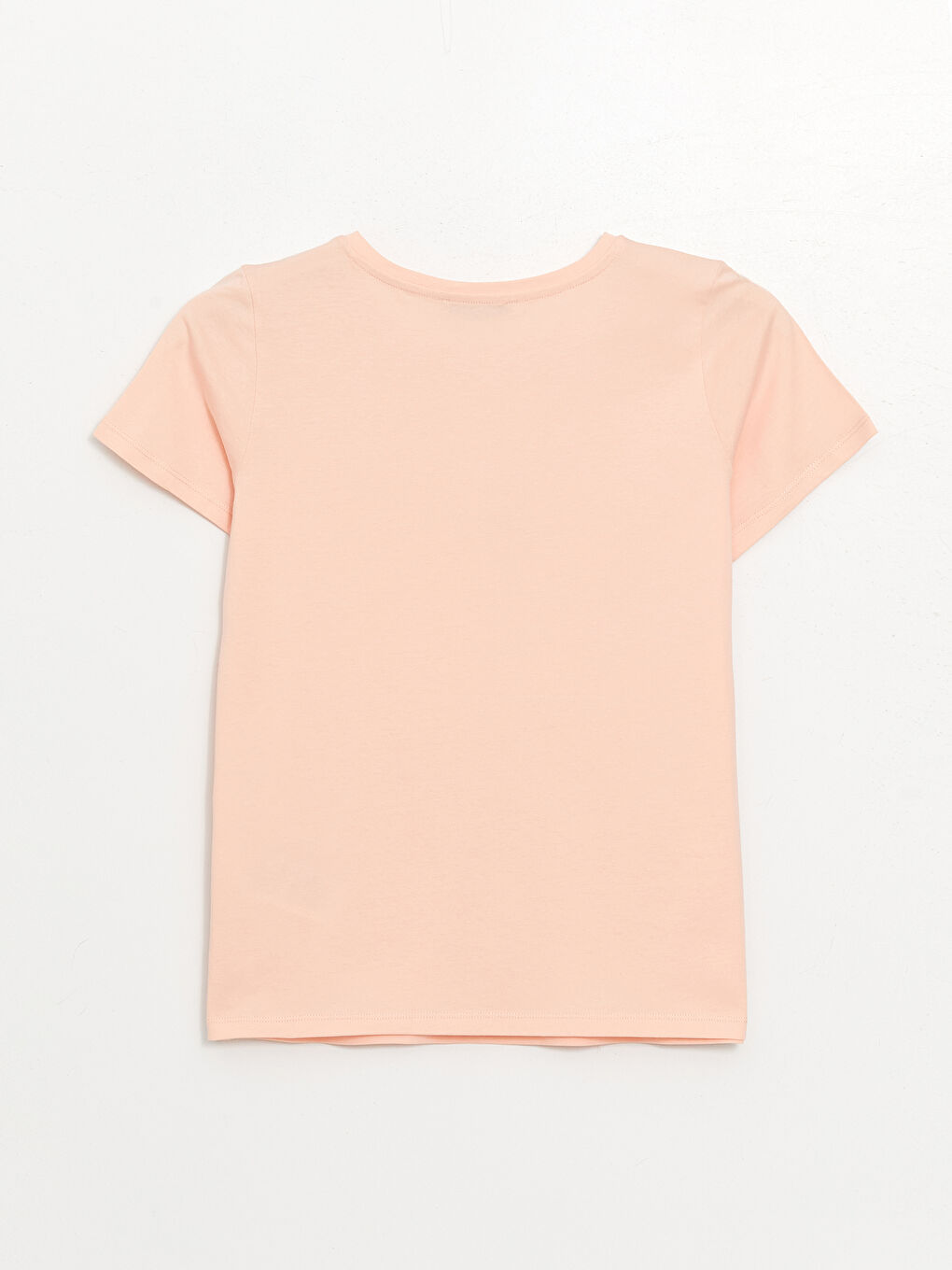 تيشيرت نسائي بأكمام قصيرة وياقة دائرية مطبوع-6