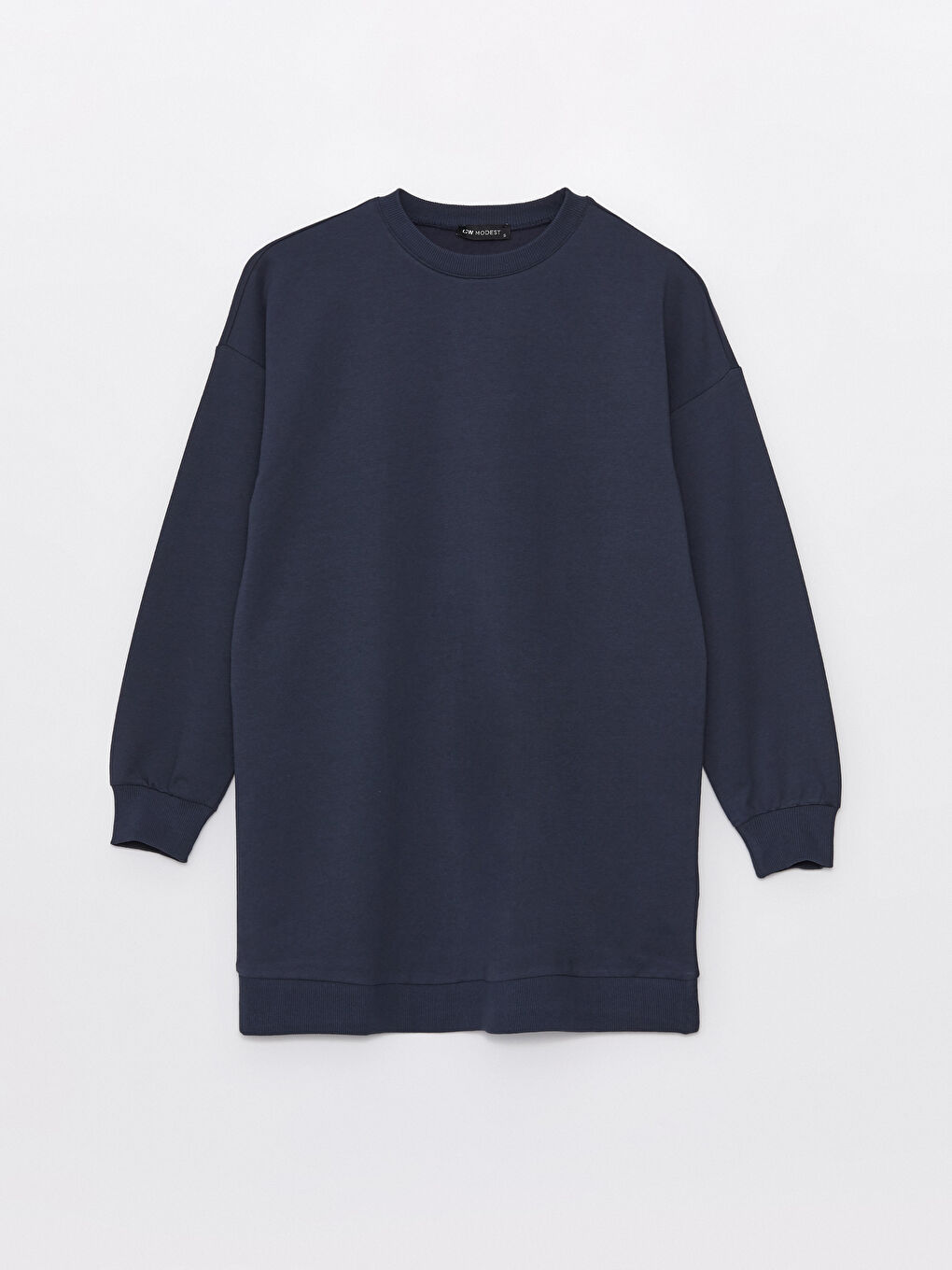 Crew Neck Straight Long Sleeve Women's Sweatshirt Tunic -S4EQ03Z8-HME