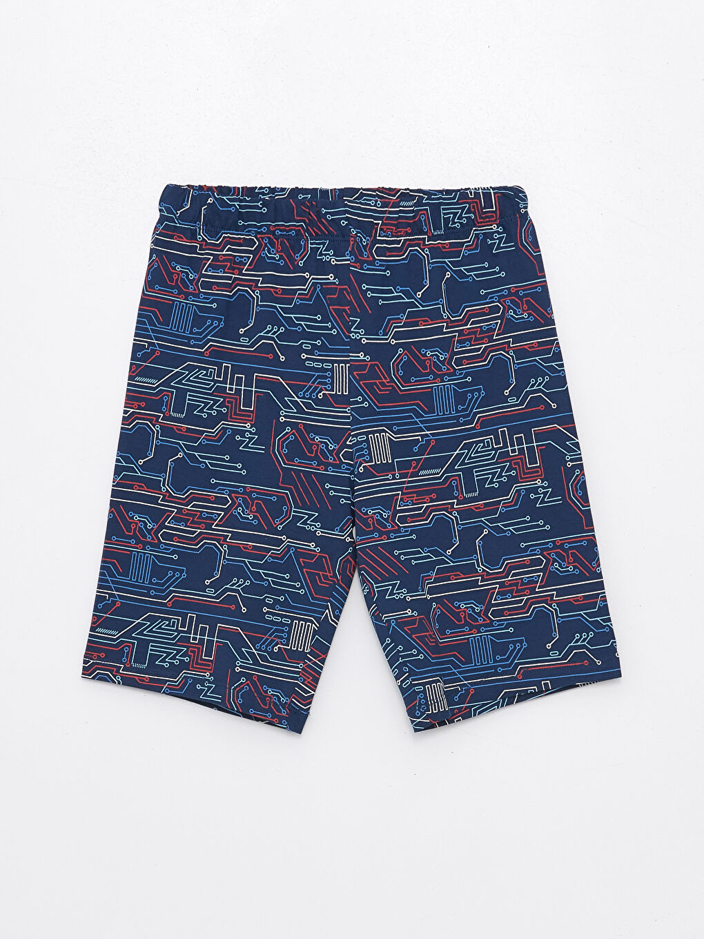Crew Neck Printed Short Sleeve Boys' Shorts Pyjama Set-3