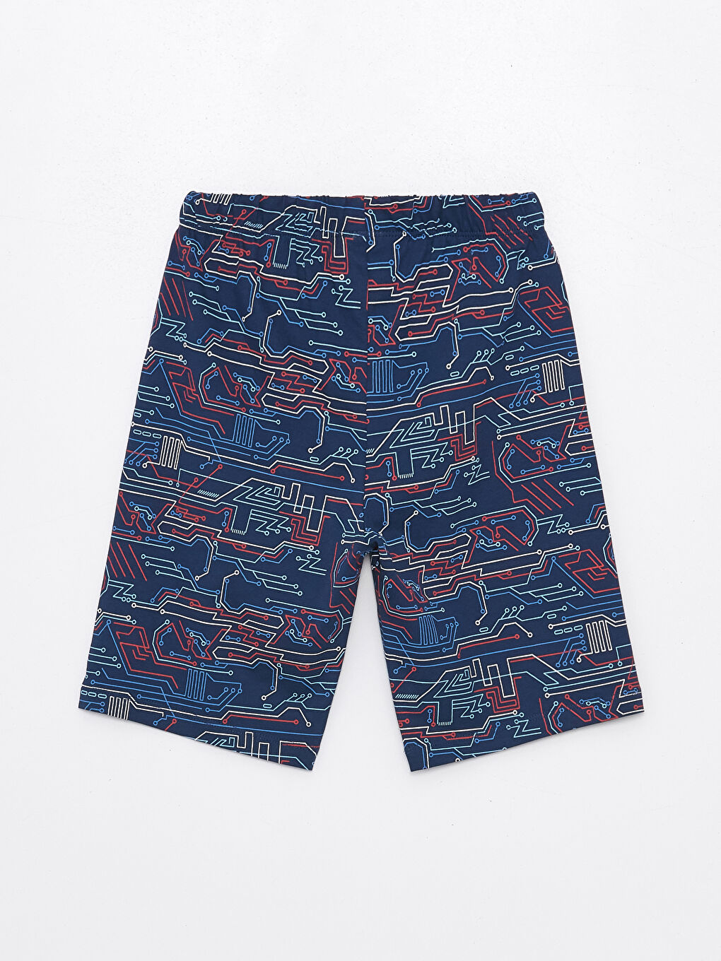 Crew Neck Printed Short Sleeve Boys' Shorts Pyjama Set-4