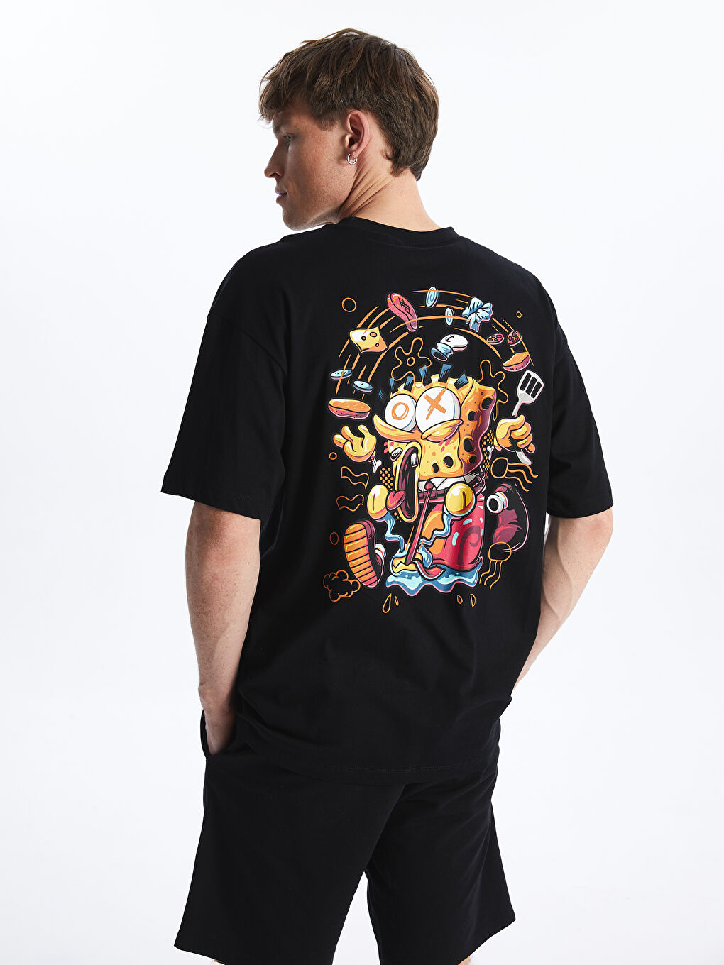 Crew Neck Short Sleeve Printed Combed Cotton Men's T-shirt -S4EQ28Z8-CVL