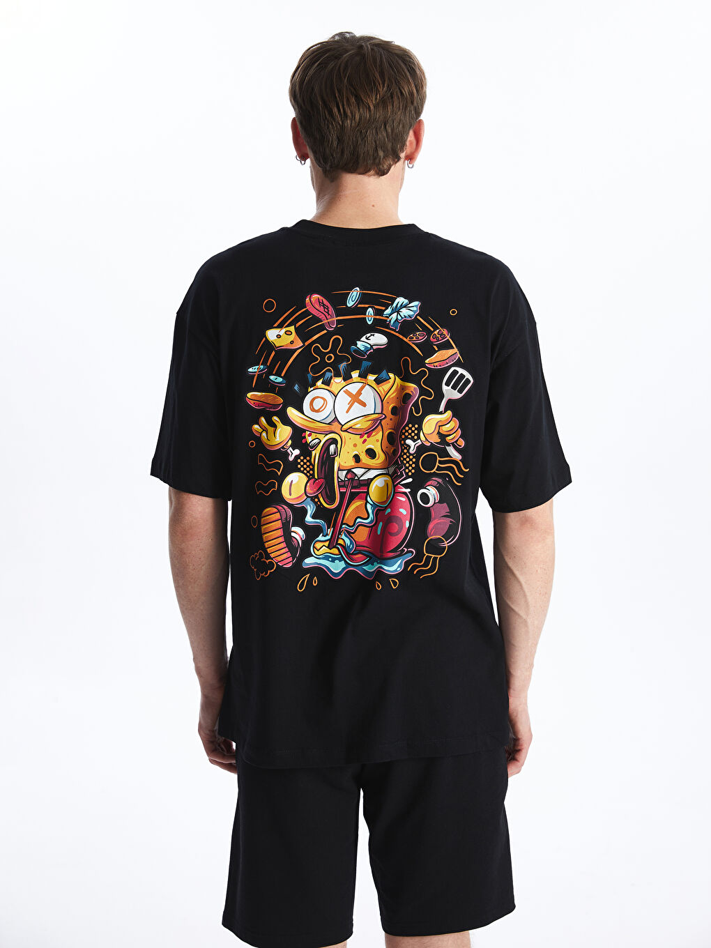 Crew Neck Short Sleeve Printed Combed Cotton Men's T-shirt -S4EQ28Z8-CVL