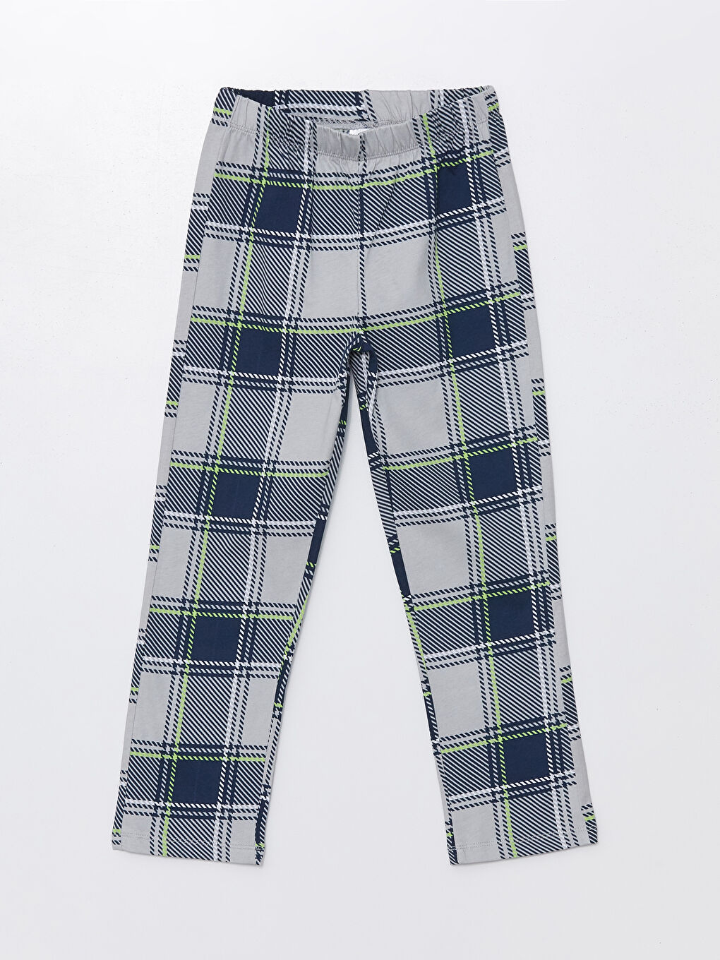 LCW Kids Gri Beli Lastikli Ekose Erkek Çocuk Pijama Alt