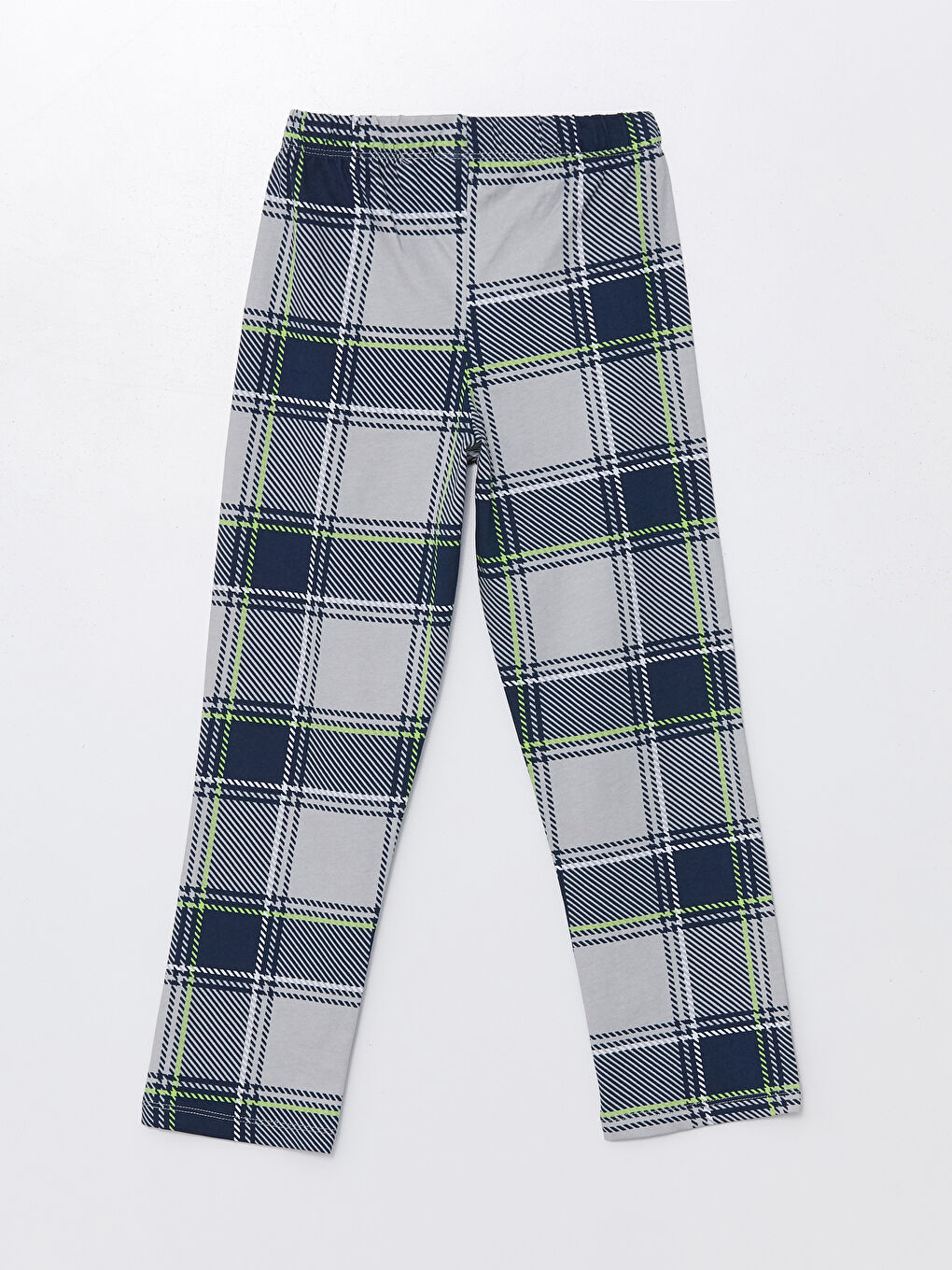 LCW Kids Gri Beli Lastikli Ekose Erkek Çocuk Pijama Alt - 1