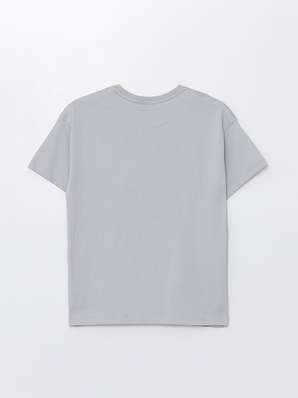 LCW Kids Gri Rahat Kalıp Bisiklet Yaka Erkek Çocuk Pijama Üst - 1