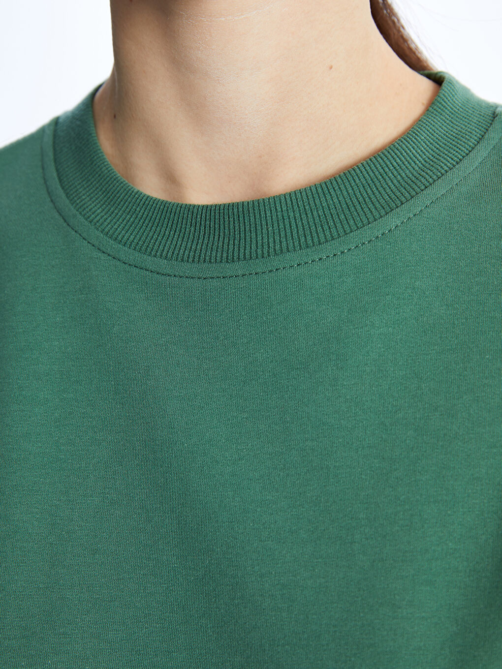 Crew Neck Straight Long Sleeve Women's Sweatshirt Tunic -S4ER02Z8-H8G