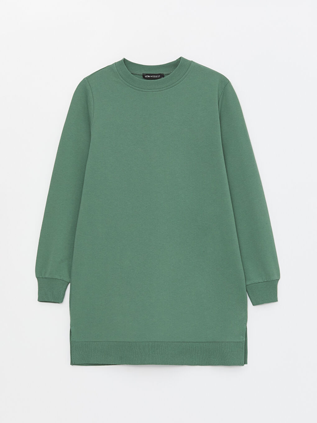 Crew Neck Straight Long Sleeve Women's Sweatshirt Tunic -S4ER02Z8-H8G