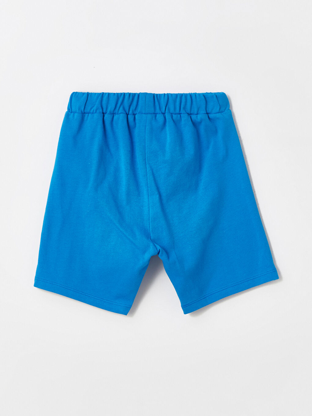 Mavi Beli Lastikli Basic Erkek Bebek Şort-1