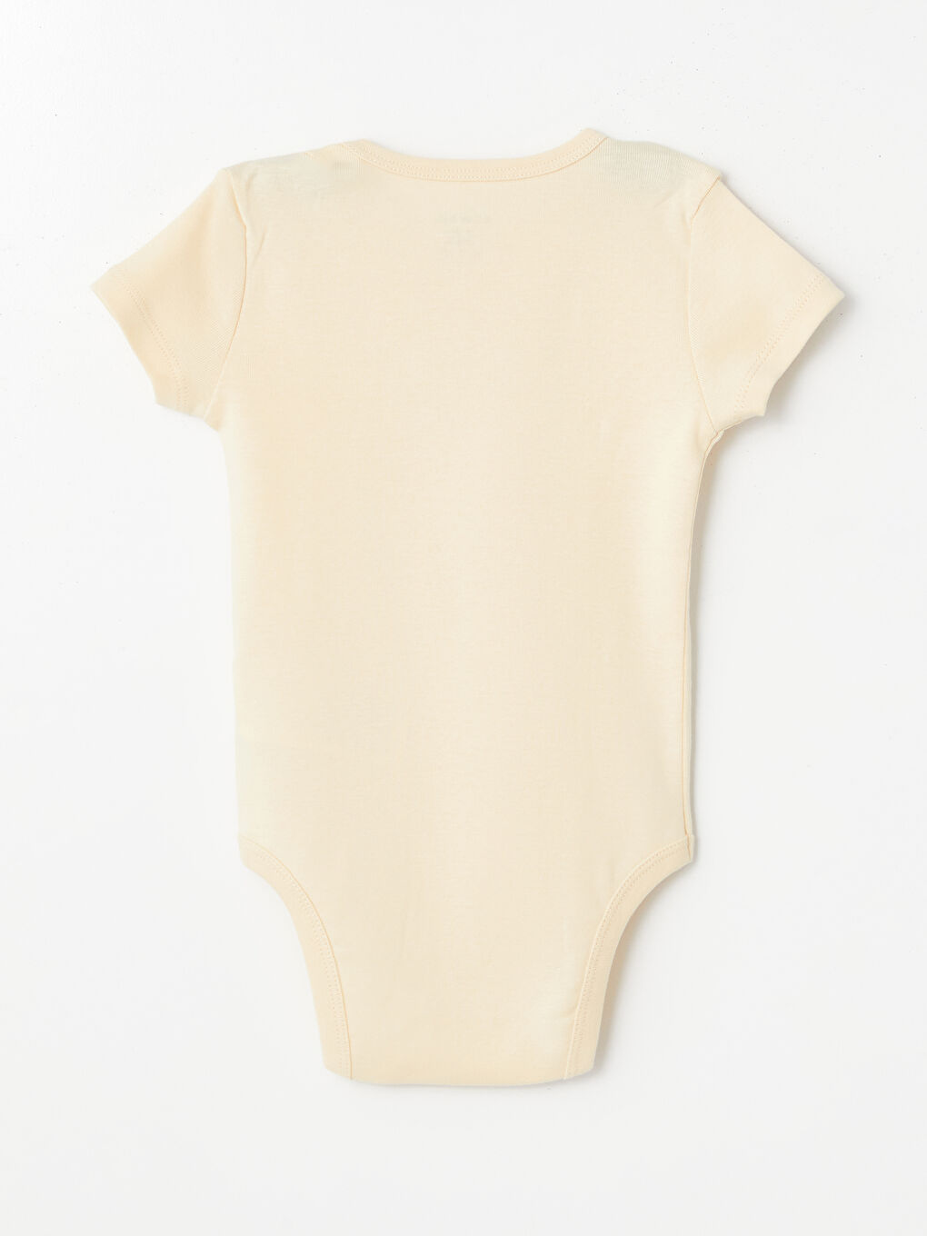 Bej Bisiklet Yaka Baskılı Erkek Bebek Çıtçıtlı Bodysuit-1