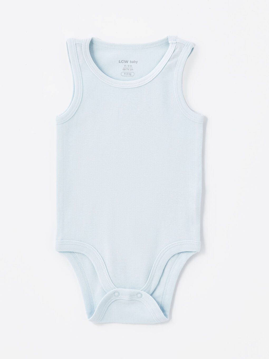 Mavi Bisiklet Yaka Erkek Bebek Çıtçıtlı Bodysuit