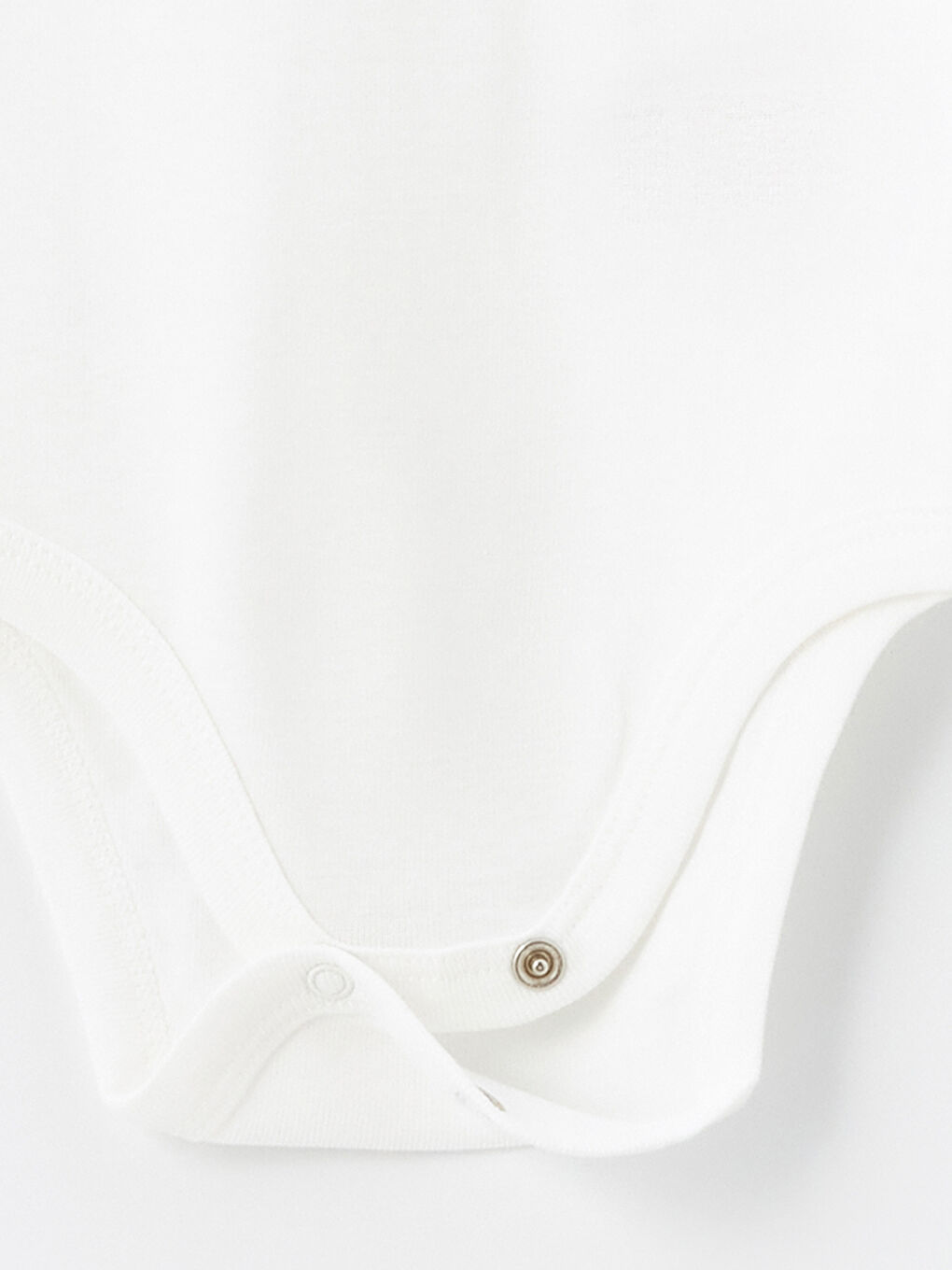 Ekru Bisiklet Yaka Erkek Bebek Çıtçıtlı Bodysuit-1