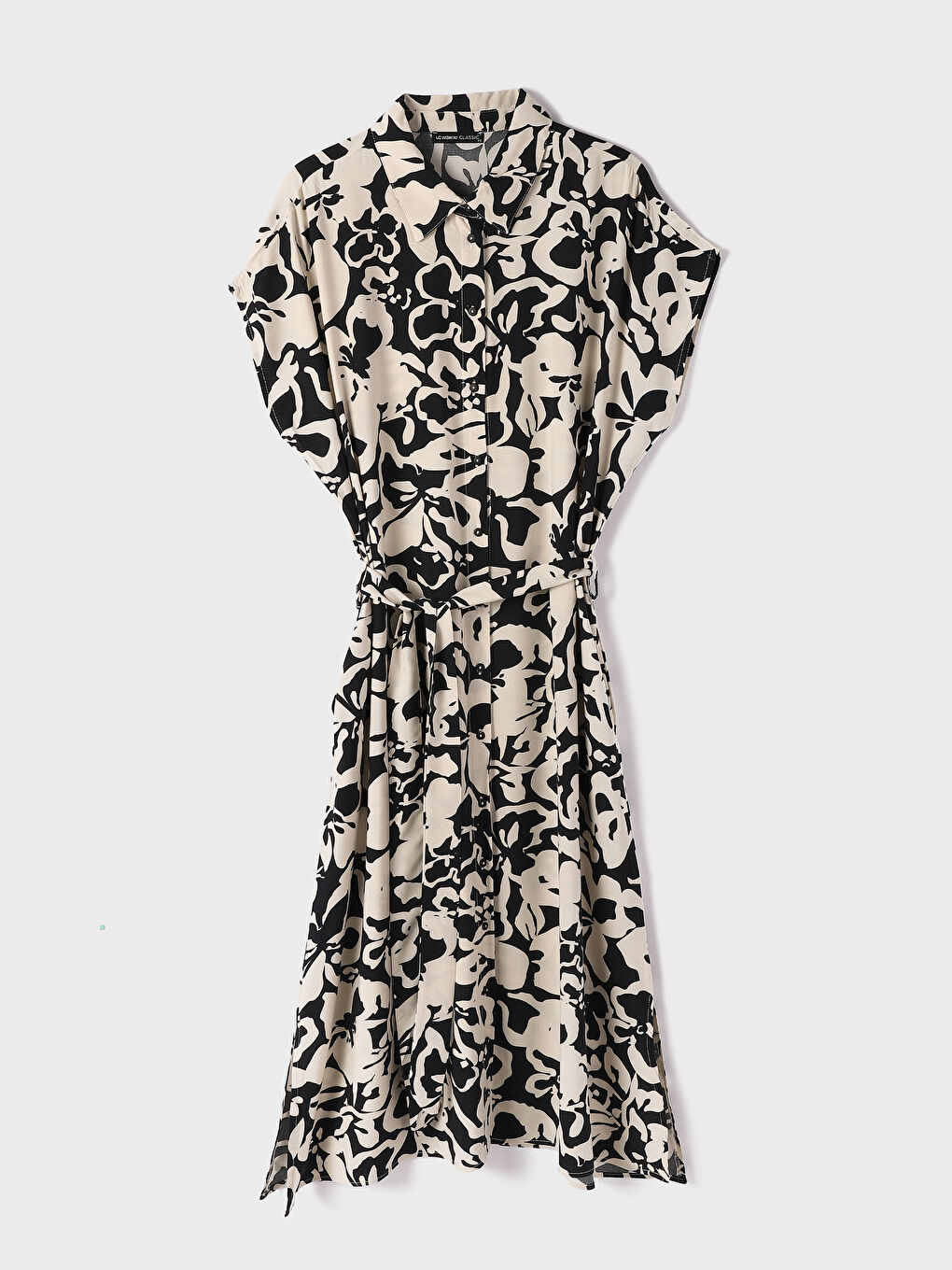 LCWAIKIKI Classic Floral Short Sleeve Women's Shirt Dress -S4ER36Z8-LQJ