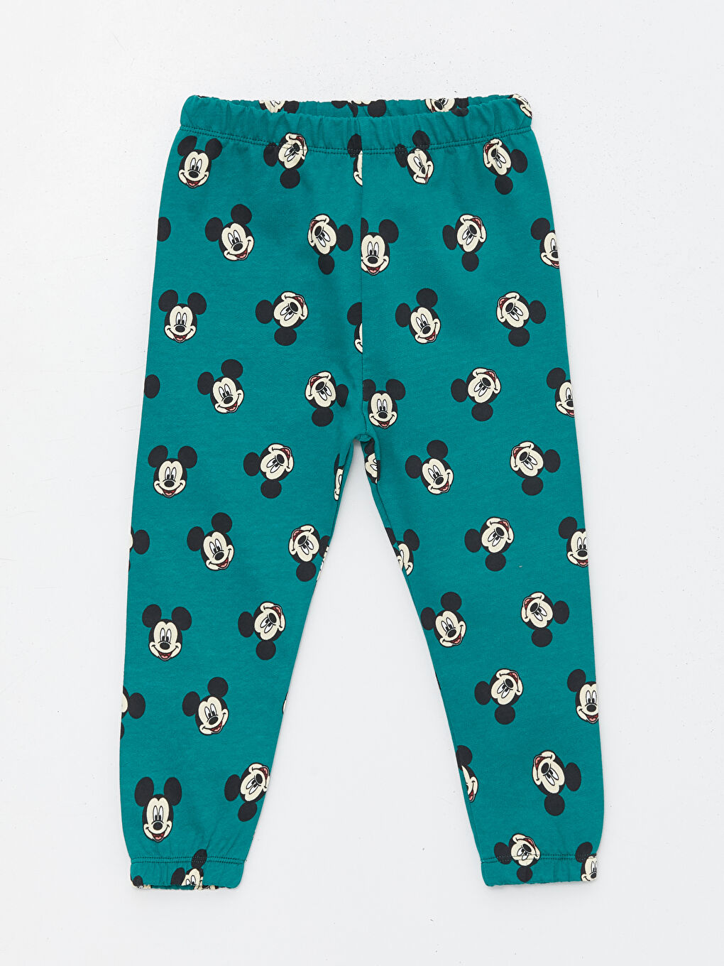 LCW ECO Yeşil Beli Lastikli Mickey Mouse Baskılı Erkek Bebek Pijama Alt