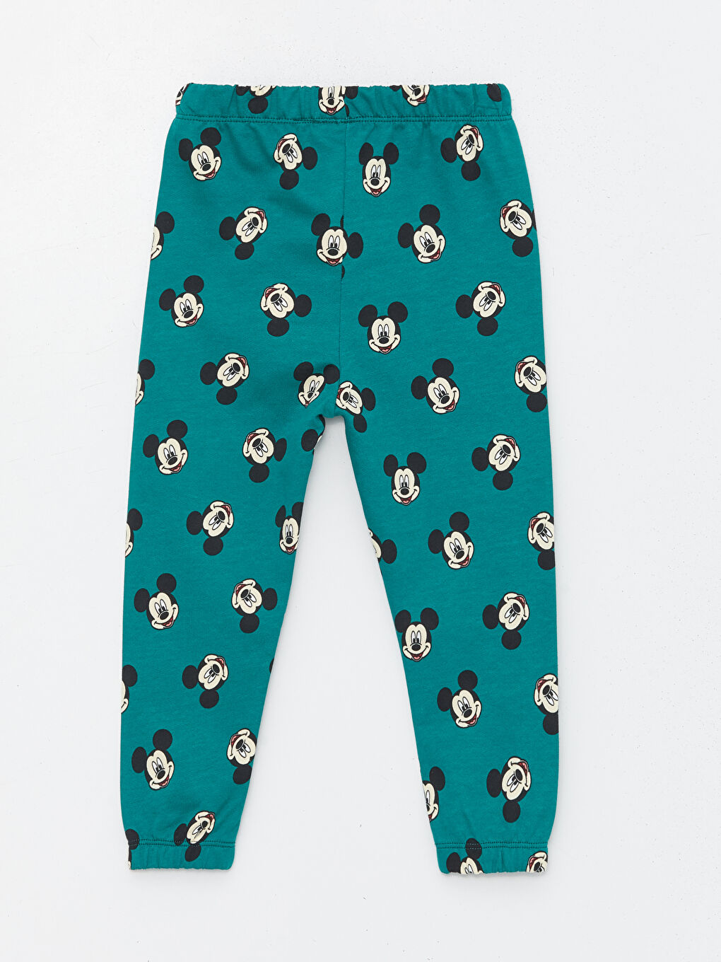 LCW ECO Yeşil Beli Lastikli Mickey Mouse Baskılı Erkek Bebek Pijama Alt - 1