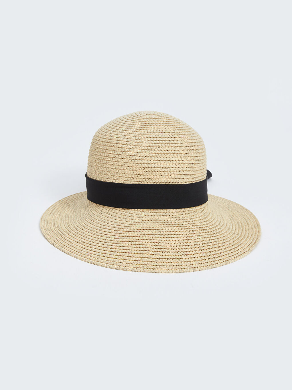 Bej Kadın Hasır Fötr Şapka-2