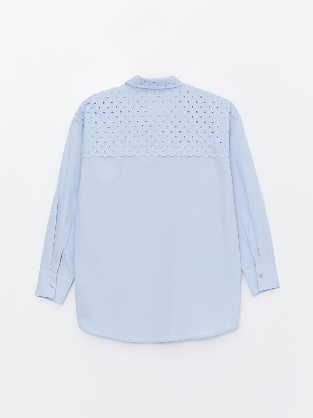 Embroidered Long Sleeve Oversize Women's Shirt Tunic -S4ES41Z8-YAQ